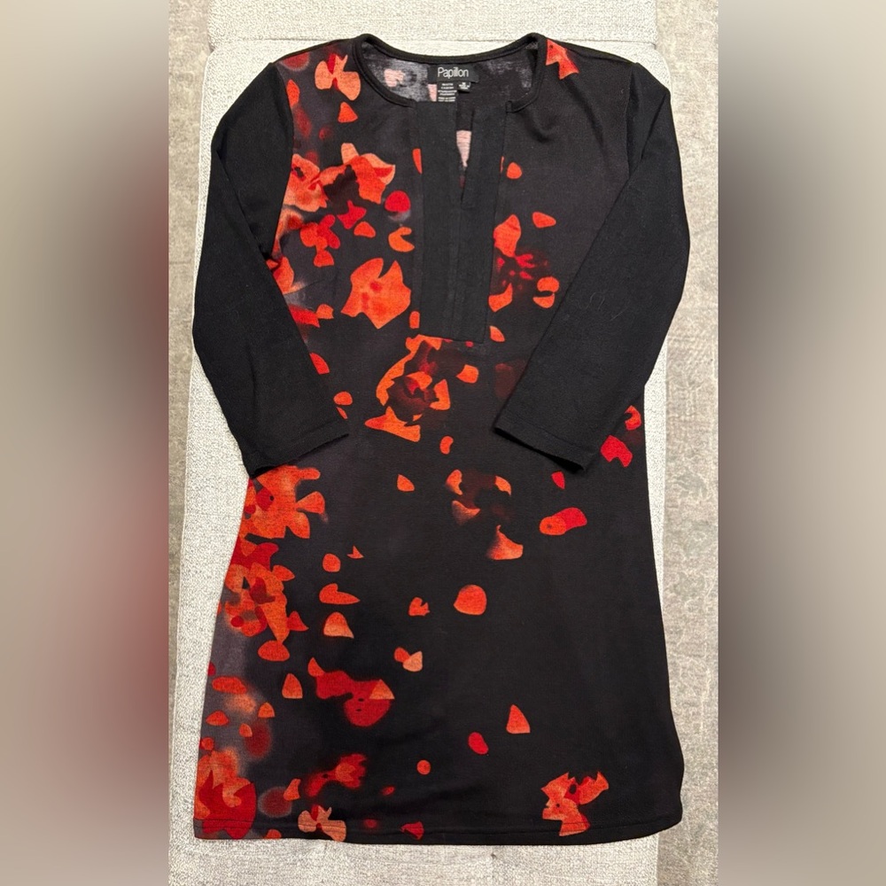 Black and Red Floral Dress